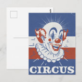 Zirkuswerbung im Vintage-Stil Postkarte (Vorne/Hinten)