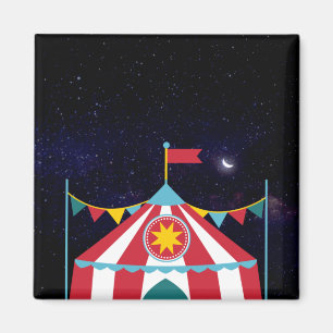 Zirkuszelt bei Nacht Magnet