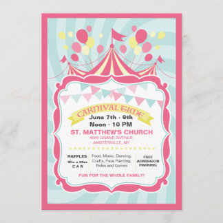 Zirkuszelt Einladung