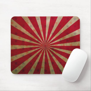 Zirkuszelt mit roten Linien und Sternen Karneval V Mousepad