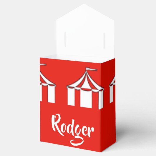 Zirkuszelte in Rot und Weiß Geschenkschachtel (Geöffnet)