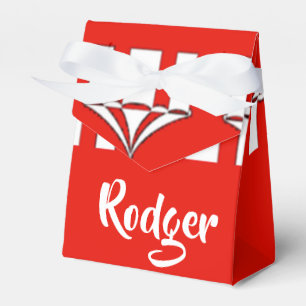 Zirkuszelte in Rot und Weiß Geschenkschachtel