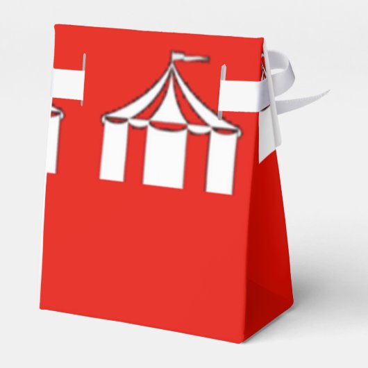Zirkuszelte in Rot und Weiß Geschenkschachtel (Rückseite)