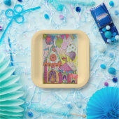 Zirkuszelte und Balloons-2 Pappteller (Party)