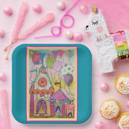 Zirkuszelte und Balloons Pappteller (Party)