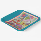 Zirkuszelte und Balloons Pappteller (Gewinkelt)