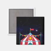 Zirkuszent in der Nacht Magnet (Vorderseite/Rückseite)