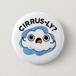 Zirrer, lustiger Wetterwolke Cirrus Cloud Puff Button