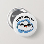 Zirrer, lustiger Wetterwolke Cirrus Cloud Puff Button (Vorne & Hinten)