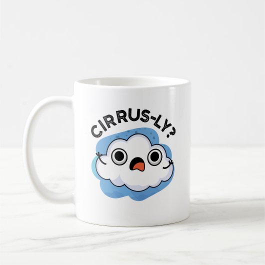 Zirrer, lustiger Wetterwolke Cirrus Cloud Puff Kaffeetasse (Links)