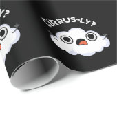 Zirrlos schönes Wetter Cirrus Cloud Puff Dark BG Geschenkpapier (Rolleneckpunkt)