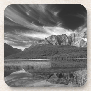 Zirruswolken über dem Waterfowl Lake, Banff Getränkeuntersetzer