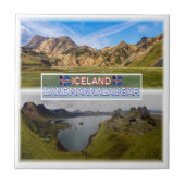 zIS003 LANDMANNALAUGAR, Island, Fliese (Vorderseite)