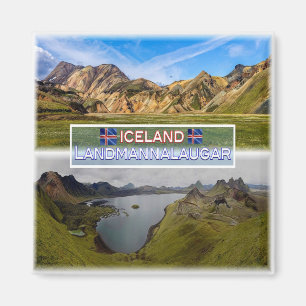 zIS003 LANDMANNALAUGAR, Island, Kühlschrank Magnet