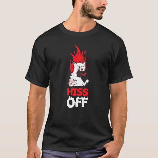 Zisch Ab Katze T-Shirt (Vorderseite)