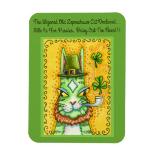 ZISCH N' FITZ KOBOLD, ST. PADDY'S TAG LUSTIGE KATZ MAGNET