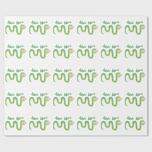 Zischen-Zischen-Schlange Geschenkpapier (Flach)