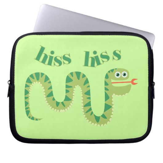 Zischen-Zischen-Schlange Laptopschutzhülle (Vorderseite)