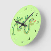 Zischen-Zischen-Schlange Runde Wanduhr (Winkel)
