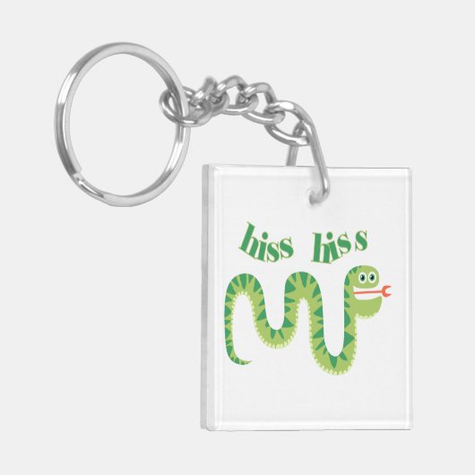 Zischen-Zischen-Schlange Schlüsselanhänger (Vorderseite links)