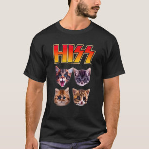 Zischende Katzen Katze Kätzchen Rock Musik Katze T-Shirt