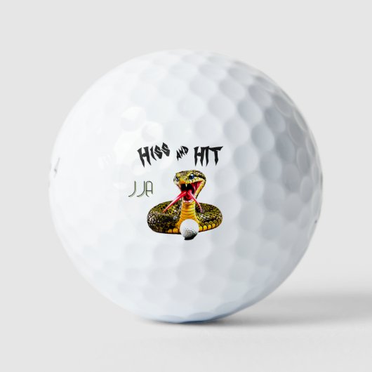 Zischende Schlange - Golfergeschenk Golfball (Vorderseite)