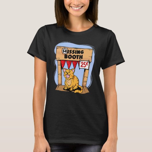Zischender Stand Kitty Katze Kätzchen Fellmutter F T-Shirt (Vorderseite)