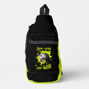 Zischmaschine Lustiger mürrischer Opossum Wilder H Crossbody Bag