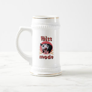 Zischmodus Lustiger Opossum Chaotisches Tier Bierglas