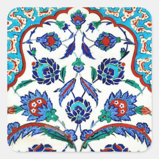 Zisnikfliese Quadratischer Aufkleber (Vorderseite)