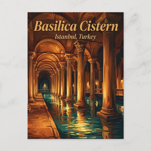 Zisterne Basilika, Istanbul, Marmara Postkarte (Vorderseite)