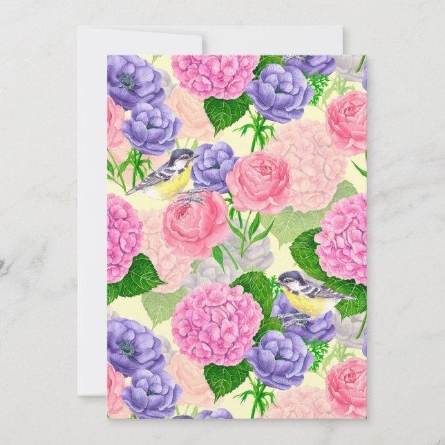 Zistvogel und Blume (Vorderseite)