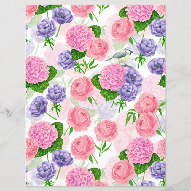Zistvogel und Blume (Vorderseite)