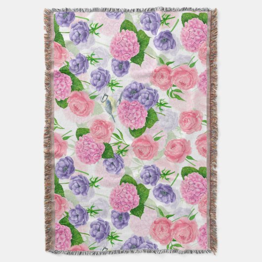 Zistvogel und Blume Decke (Vorderseite Vertikal)