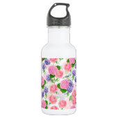 Zistvogel und Blume Edelstahlflasche (Vorderseite)