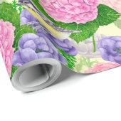 Zistvogel und Blume Geschenkpapier (Rolleneckpunkt)