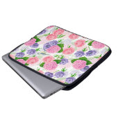 Zistvogel und Blume Laptopschutzhülle (Vorne Knopf)