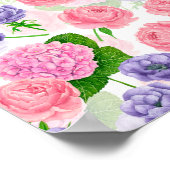 Zistvogel und Blume Poster (Ecke)