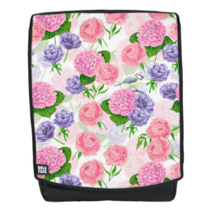 Zistvogel und Blume Rucksack