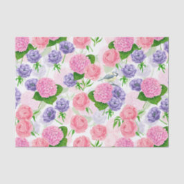 Zistvogel und Blume Seidenpapier