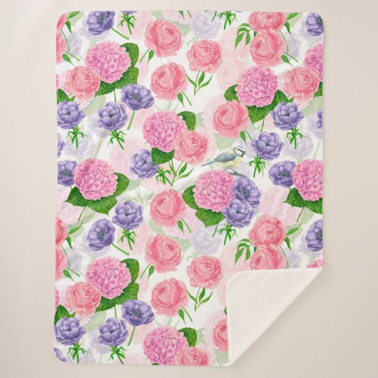 Zistvogel und Blume Sherpadecke (Vorderseite)