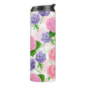 Zistvogel und Blume Thermosbecher (Nach links gedreht)