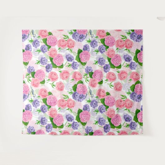 Zistvogel und Blume Wandteppich (Vorderseite (Horizontal))