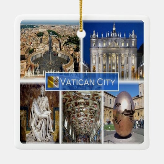 zIT000 ROME Vatikanstadt. Petersplatz, Keramikornament (Rückseite)