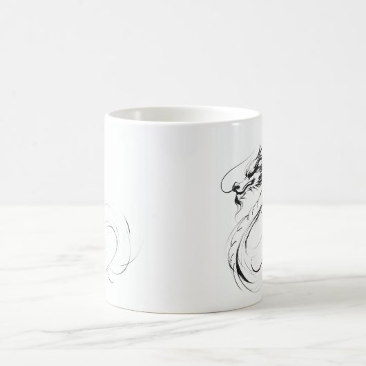 Zit&Bit Artistry - Unique Dragon Zodiac Design Kaffeetasse (Mittel)