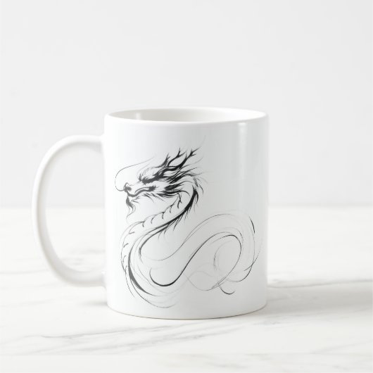 Zit&Bit Artistry - Unique Dragon Zodiac Design Kaffeetasse (Links)