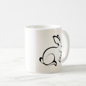Zit&Bit Artistry - Unique Rabbit Zodiac Design Kaffeetasse (VorderseiteRechts)
