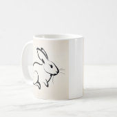 Zit&Bit Artistry - Unique Rabbit Zodiac Design Kaffeetasse (Vorderseite Links)