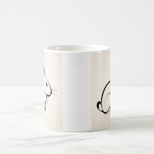 Zit&Bit Artistry - Unique Rabbit Zodiac Design Kaffeetasse (Mittel)