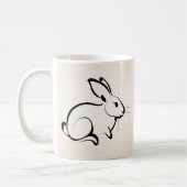 Zit&Bit Artistry - Unique Rabbit Zodiac Design Kaffeetasse (Links)